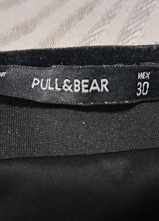 Елегантна чорна оксамитова міні-сукня  pull&bear м/l 5