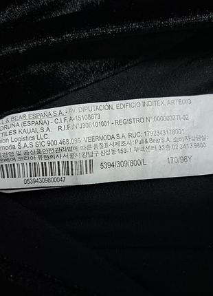 Елегантна чорна оксамитова міні-сукня  pull&bear м/l 6