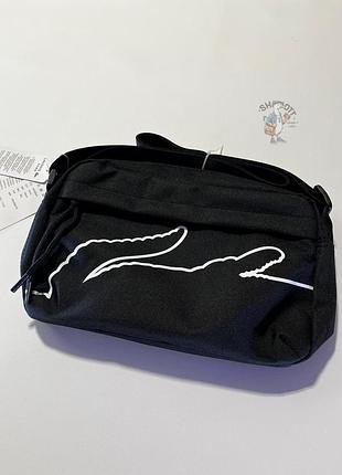 Сумка через плечо lacoste | мессенджер | барсетка лакост длинная-монограмма