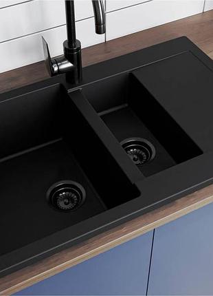 Кухонна мийка lapas black shine miraggio