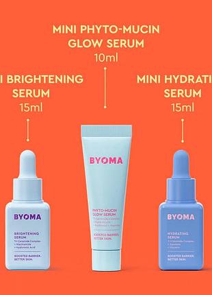 Набор сывороток для лица byoma cosmic glow treat trio