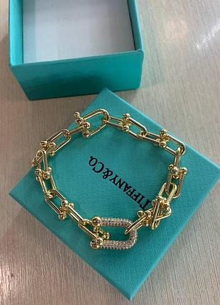 Браслет tiffany позолота 18 к