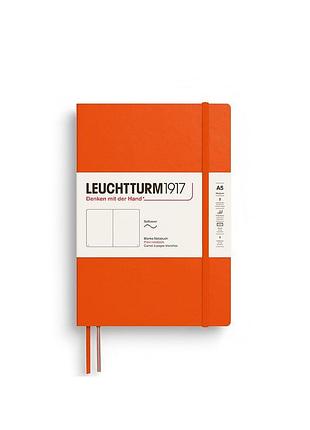 Блокнот leuchtturm1917, средний, мягкий переплет, pumpkin, чистые листы (373996)