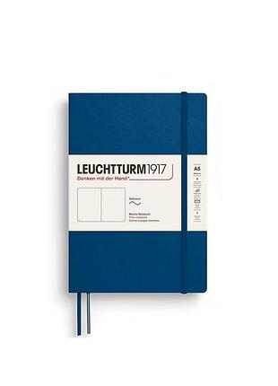 Блокнот leuchtturm1917, середній, м'яка обкладинка, indigo, чисті аркуші (374002)