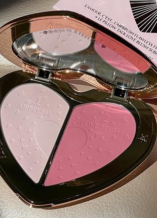 Лимитированная палетка для лица charlotte tilbury beauty soulmates face palette (pillow talk flawless pink)