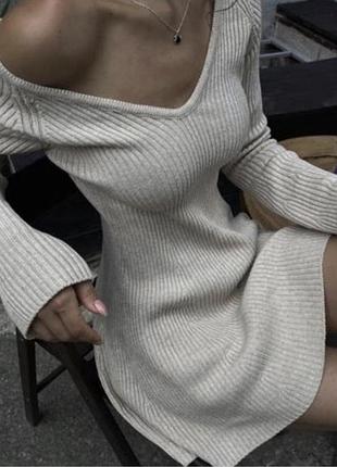 Женское платье в рубчик от shein