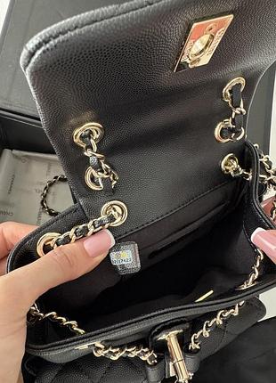 Chanel backpack black gold texture 4