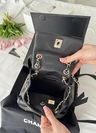 Chanel backpack black gold texture 6