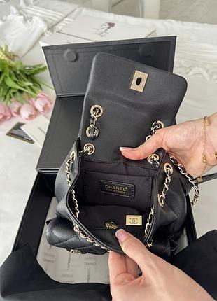 Chanel backpack black gold texture 5