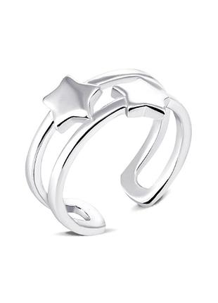 Серебряное кольцо, размер 15,5, вес: 2.8 г