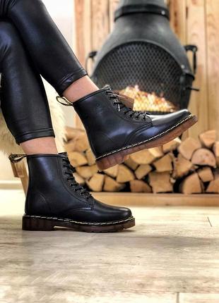 Черевики жіночі з хутром мартенс dr martens