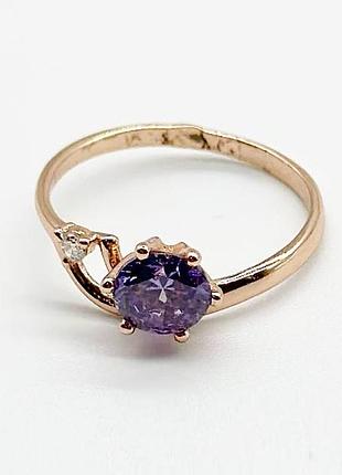 Серебряное кольцо с фианитами, размер 16,0, вес: 1.4 г