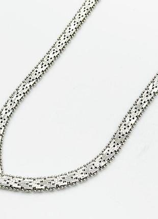 Серебряная цепочка, плетение плоская лента, размер 45 см x 0,5 см, вес: 26.5 г