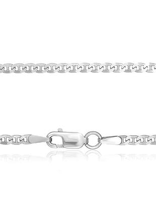 Серебряная цепочка, гуччи марина (барли) удлиненная (257р), размер 50 см x 0,4 см, вес: 11.8 г