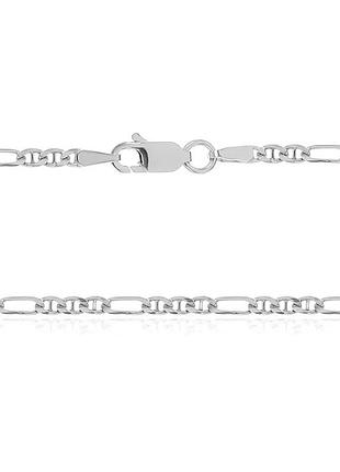 Серебряная цепочка, фигаро гуччи (129р), размер 55 см x 0,25 см, вес: 4.8 г