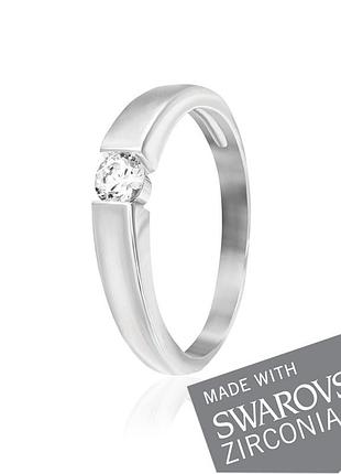 Срібна каблучка з цирконієм swarovski zirconia