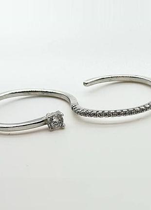 Серебряное кольцо с фианитами