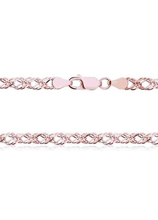 Серебряная цепочка, плетение тройной ромб, размер 55 см x 0,5 см, вес: 12.1 г