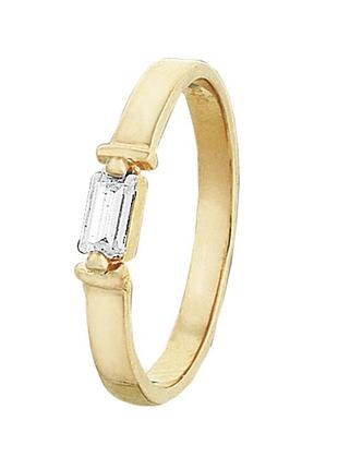 Серебряное кольцо с фианитами, размер 15,5, вес: 1.3 г