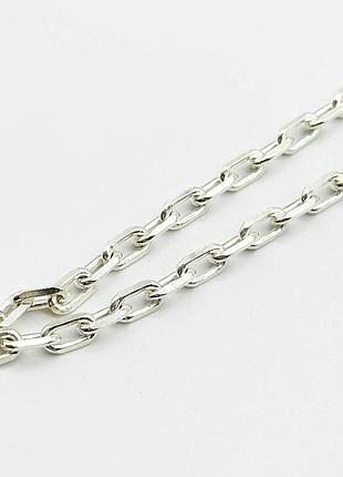 Серебряная цепочка, плетение якорь, размер 60 см x 0,4 см, вес: 17.0 г