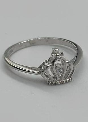 Серебряное кольцо со вставкой swarovski zirconia, размер 16,0, вес: 1.6 г