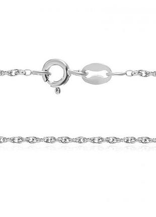 Серебряная цепочка корд, размер 50 см x 0,2 см, вес: 4.4 г