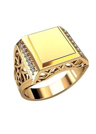 Серебряное кольцо с фианитами, размер 20,0, вес: 5.5 г