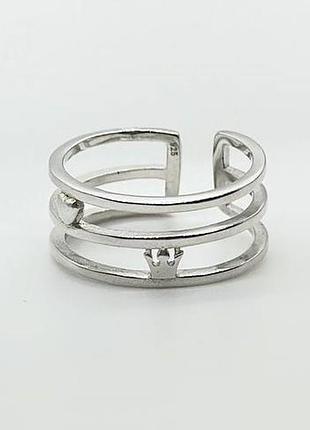 Серебряное кольцо, размер 15,5, вес: 2.9 г