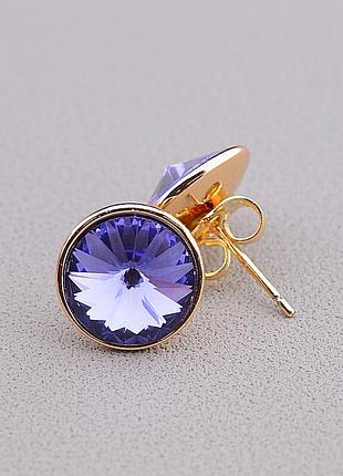 097190 серьги swarovski 'xuping' (позолота 18к)