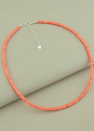 116680 подвеска коралл серебро(925) 41 см.