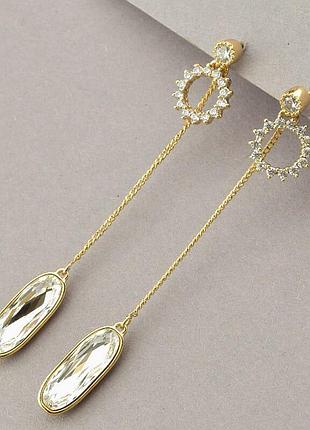 079544 серьги swarovski 'xuping' (позолота 18к)