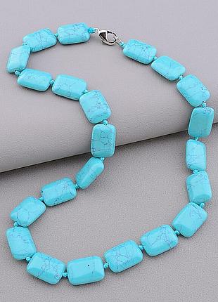 089222 бусы бирюза 45 см.