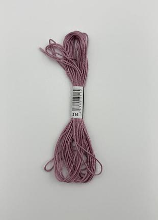 Нитки муліне 316 antique mauve med для вишивання