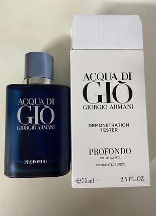 Tester giorgio armani acqua di gio profondo / джорджио армани аква ди джио профондо / 100 ml
