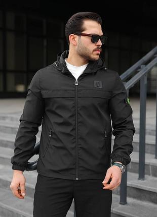 Чоловіча куртка-вітровка stone island на весну premium якості, стильна та зручна модель