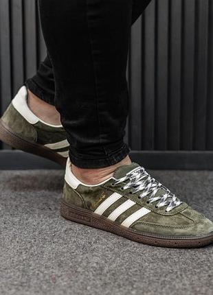 Мужские кроссовки adidas handball spezial green white gum / smb+ 🔗
