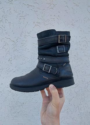 Оригінальні зимові черевики утеплені ecco gore-tex