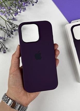 Силиконовый чехол топ для iphone 16 pro бордовый (42)