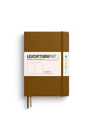Блокнот leuchtturm1917 середній м'яка обкладинка spice brown чисті аркуші (372210)