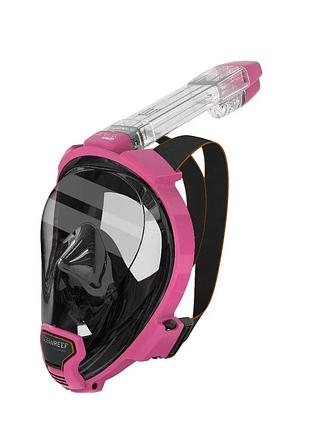 Маска ocean reef aria qr + full face pink розмір s/m