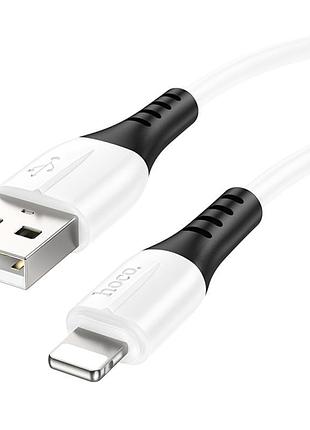 Дата кабель hoco x82 silicone usb to lightning 2.4a (1m) white 3