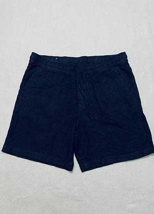 Zara шорты мужские льон чёрные