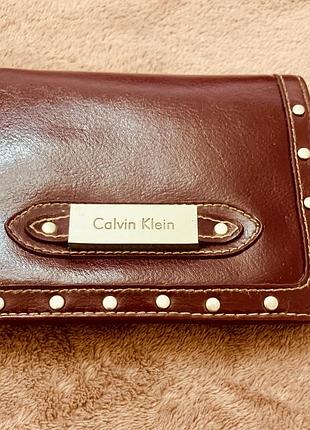 Шкіряний гаманець від calvin klein вінтаж