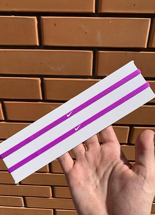 Повязка на голову nike skinny hairband фиолетовая (1шт)