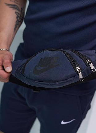 Бананка на день nike синього кольору сумка через плече кежуал чоловіча тканинна містка для телефону