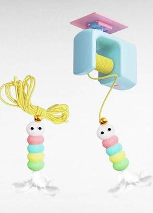 Игрушка для кошек подвесная автоматическая pet toy ball and1490 голубая top shop ua_
