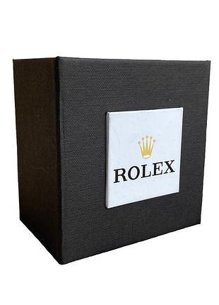 Подарочная упаковка - коробка для часов rolex (ролекс) чёрно-белая ( код: ibw108-1 )