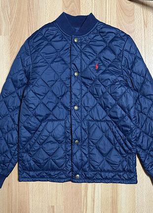 Куртка синяя стенанная polo ralph lauren р.m (10-12 лет)