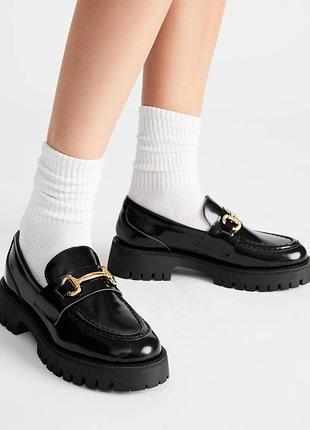 Лофери steve madden, жіночі.оригінал,чорна шкіра.р 41-11 us .нові.