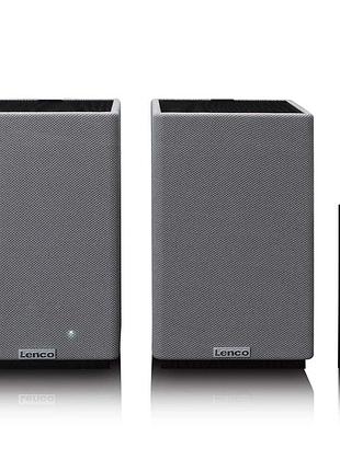 Активна акустика lenco spb-240bkgy bluetooth hi-fi чорний/сірий